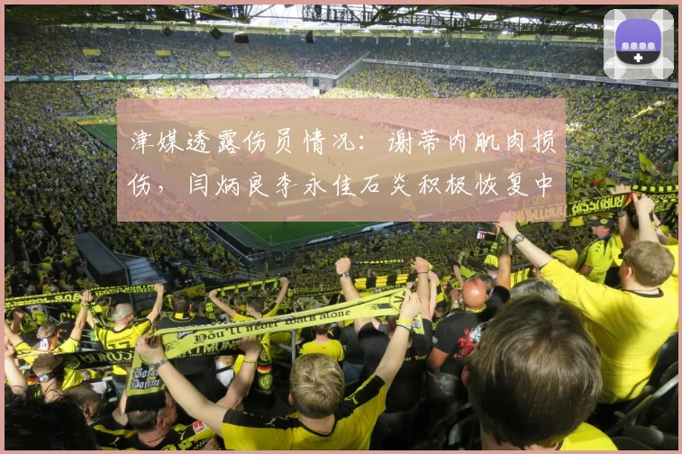 津媒透露伤员情况：谢蒂内肌肉损伤，闫炳良李永佳石炎积极恢复中